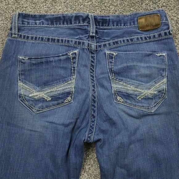 buckle Jeans mens 34X31 tyler Blue Denim Straight Leg Distressed - Picture 10 of 16